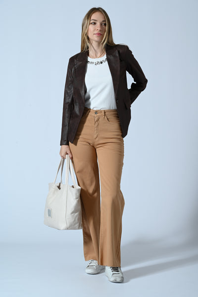 PANT. PALAZZO SFRANG. COTONE