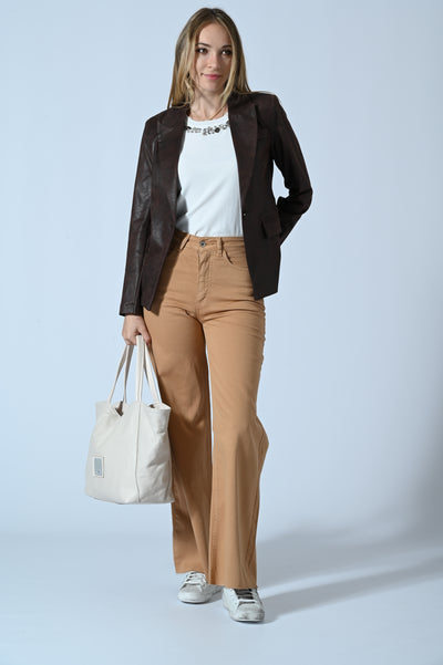 PANT. PALAZZO SFRANG. COTONE