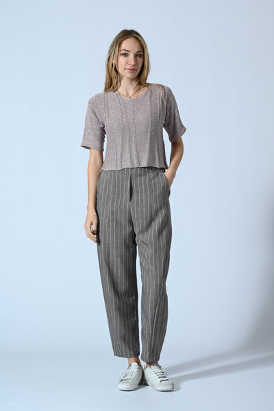 MAGLIA CROP JACQUARD LUREX