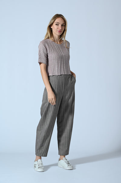 MAGLIA CROP JACQUARD LUREX