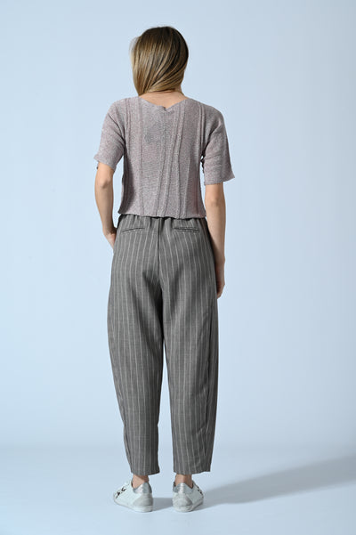 MAGLIA CROP JACQUARD LUREX