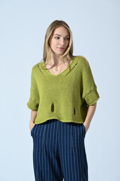 MAGLIA CROP OVER STRAPPI