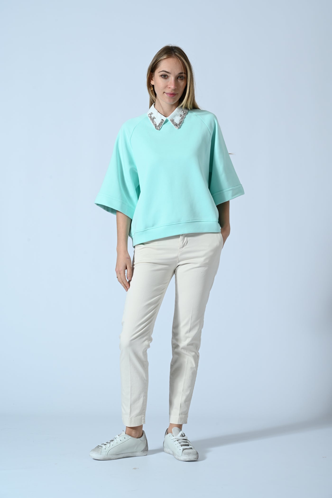 FELPA RAGLAN KIMONO COLLO APPL