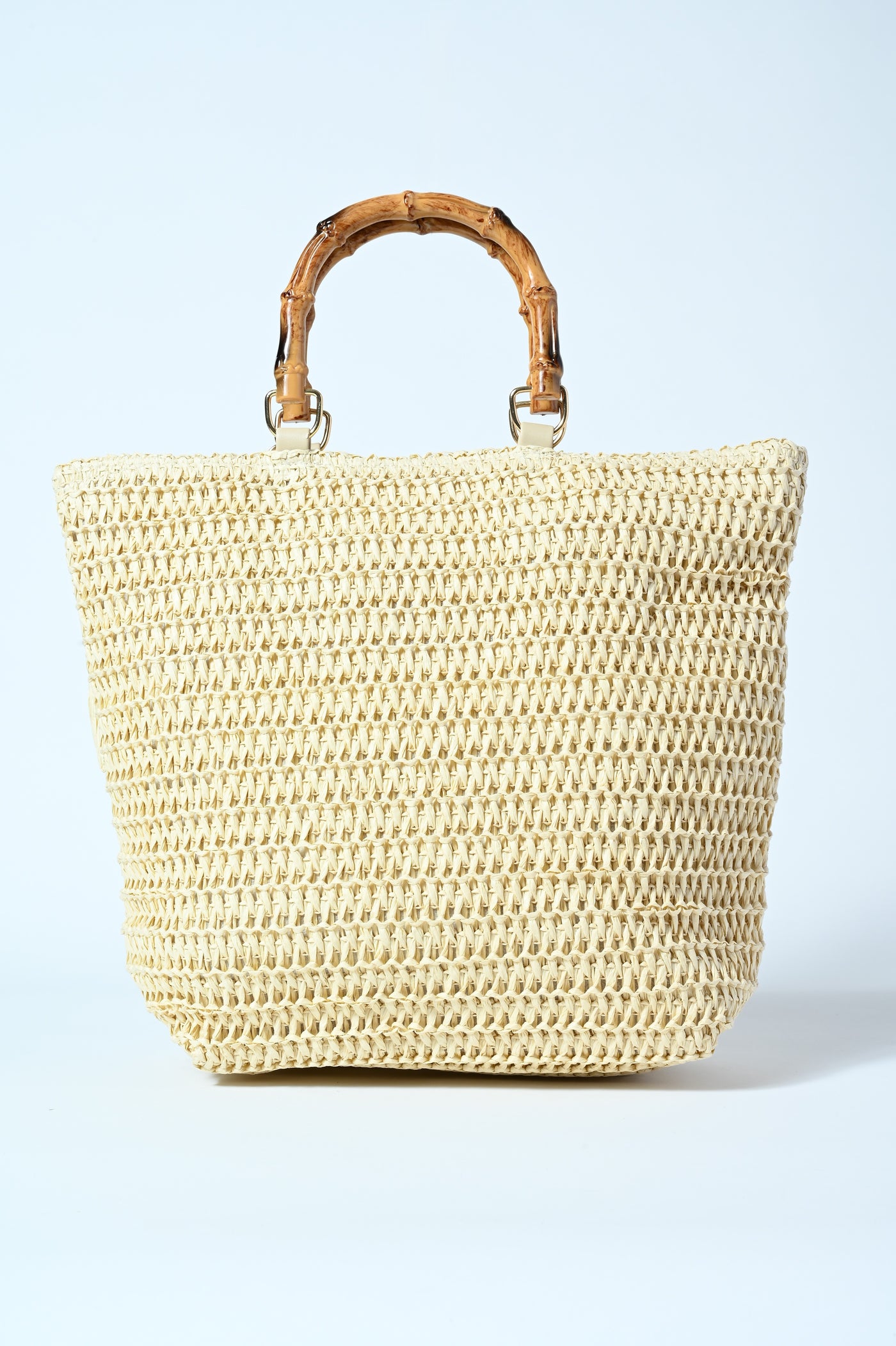 SHOPPING RAFFIA MAN. BAMBOO