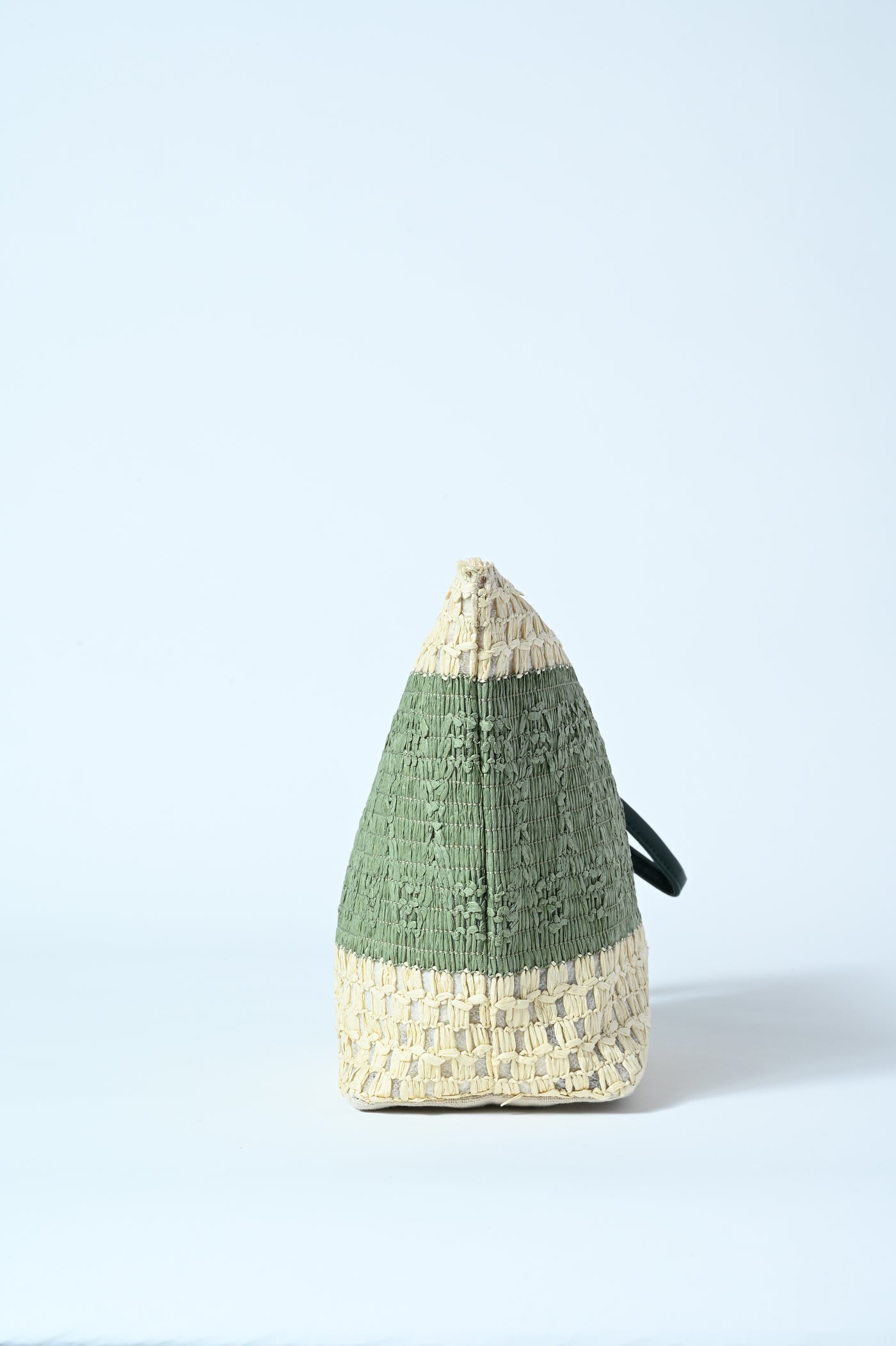 POCHETTE BICOLOR RAFFIA