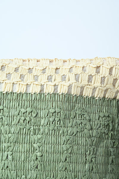 POCHETTE BICOLOR RAFFIA
