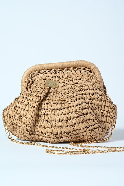 BORSA POUCHE RAFFIA