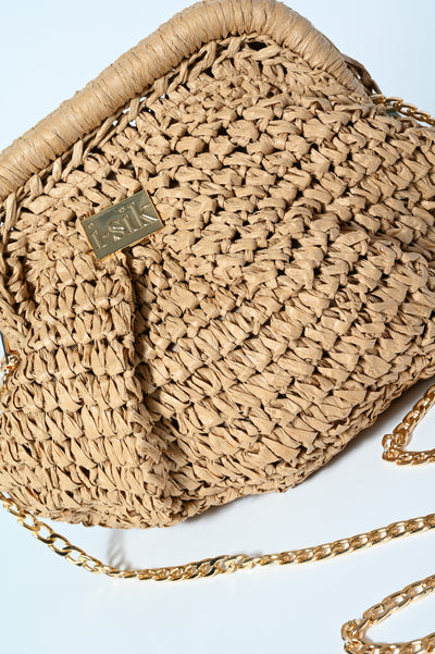 BORSA POUCHE RAFFIA