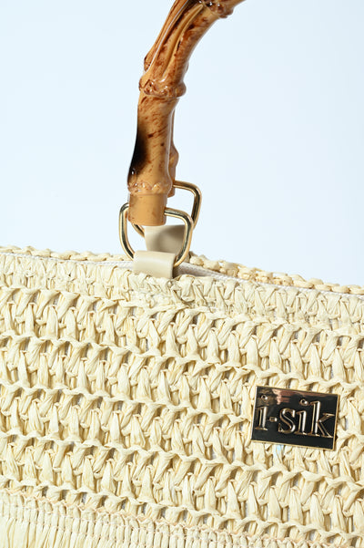 SHOPPING RAFFIA MAN. BAMBOO