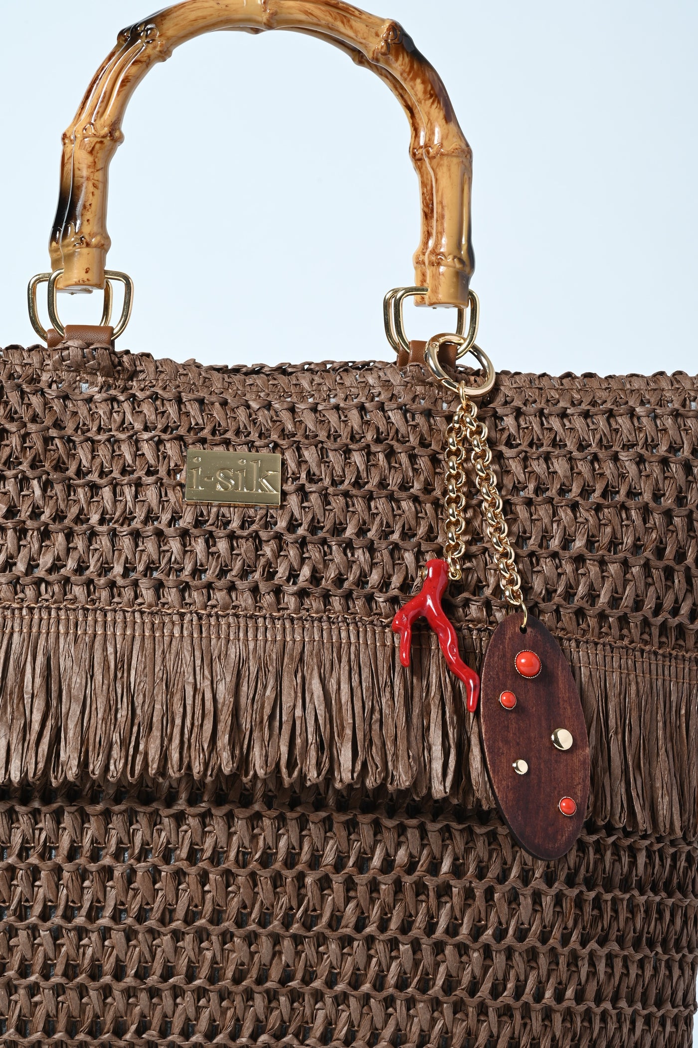 SHOPPING RAFFIA MAN. BAMBOO