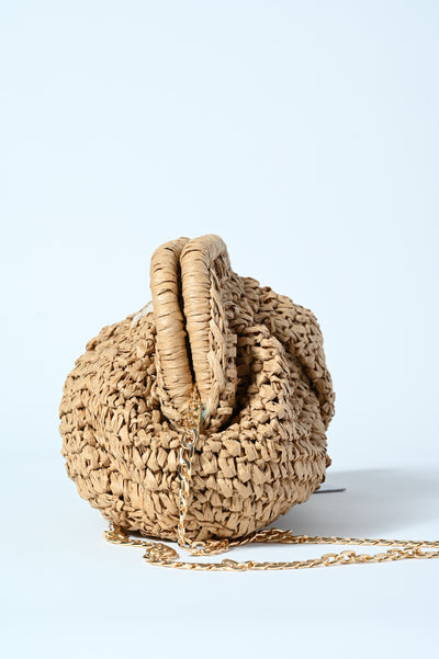 BORSA POUCHE RAFFIA