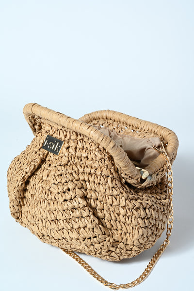 BORSA POUCHE RAFFIA