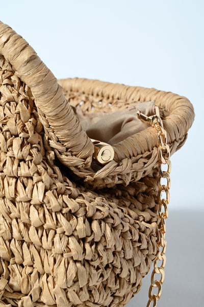 BORSA POUCHE RAFFIA