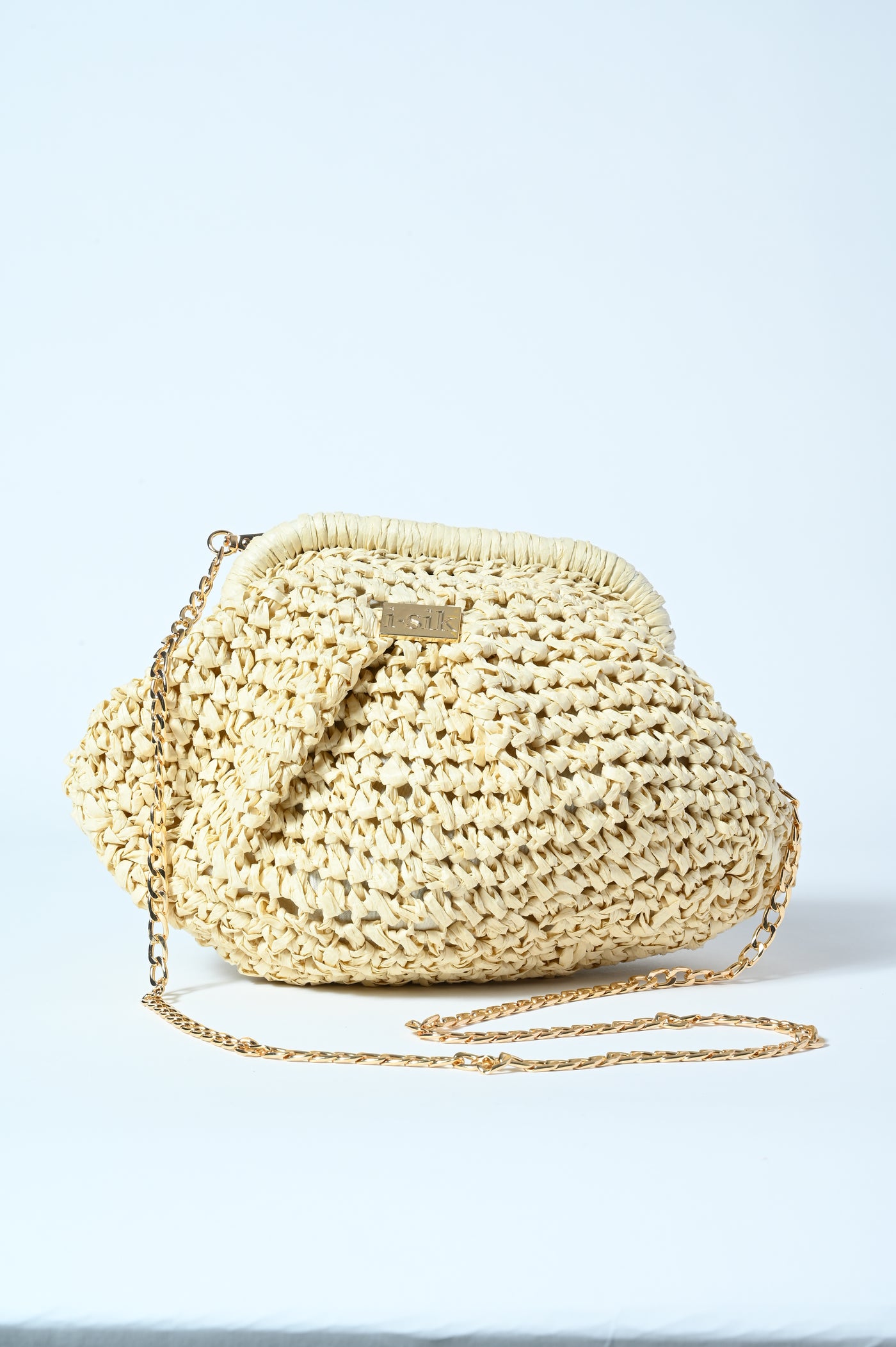 BORSA POUCHE RAFFIA