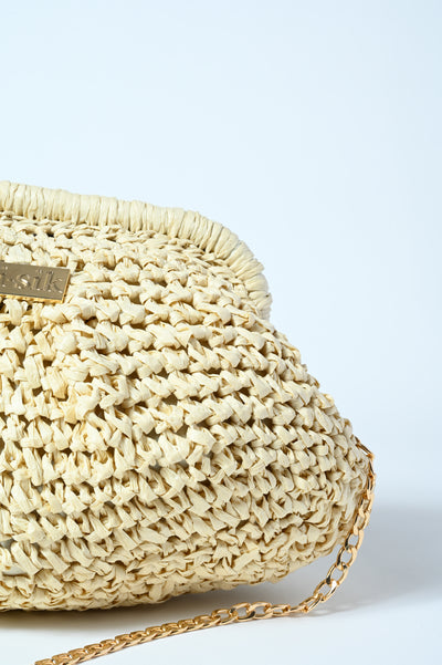 BORSA POUCHE RAFFIA