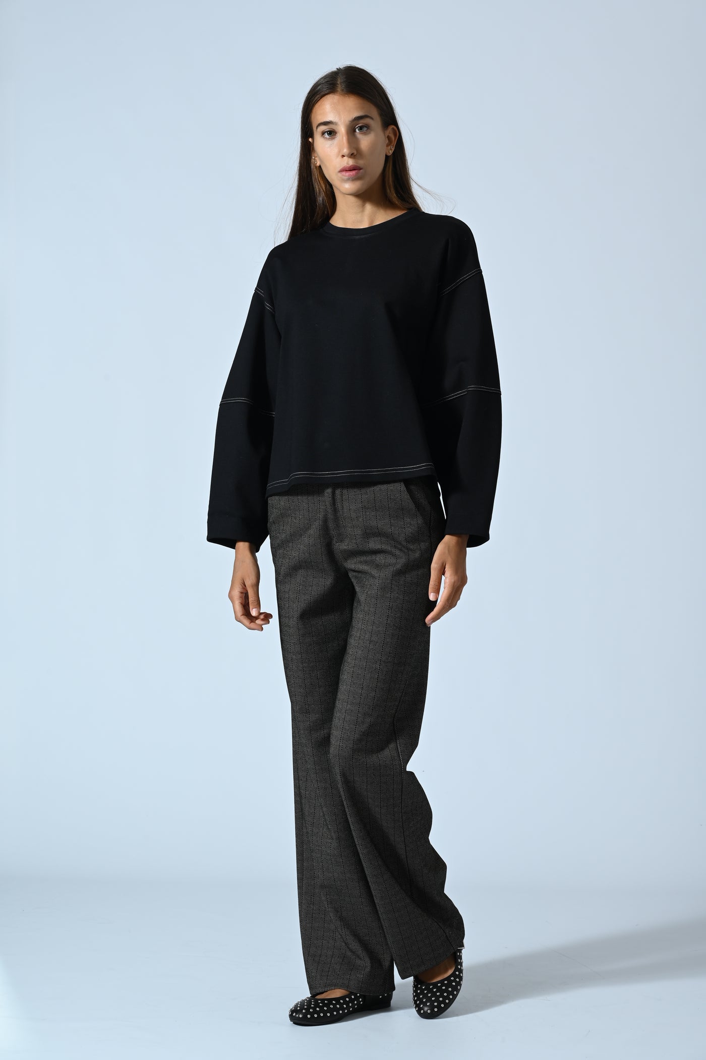 PANT. PALAZZO JACQUARD RIGA