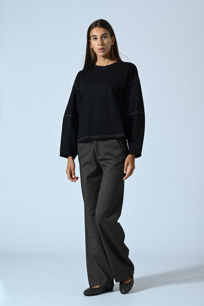 PANT. PALAZZO JACQUARD RIGA
