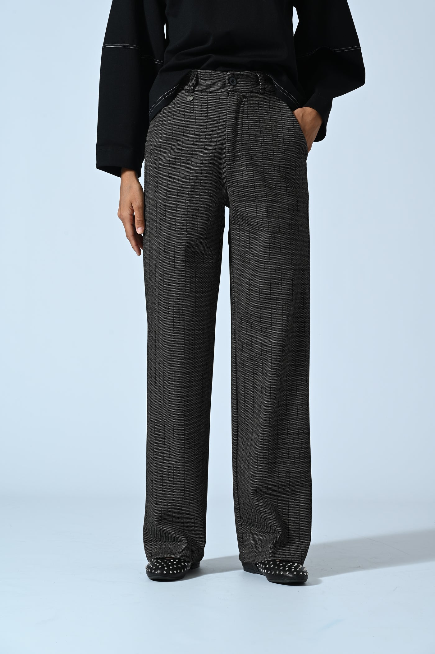 PANT. PALAZZO JACQUARD RIGA