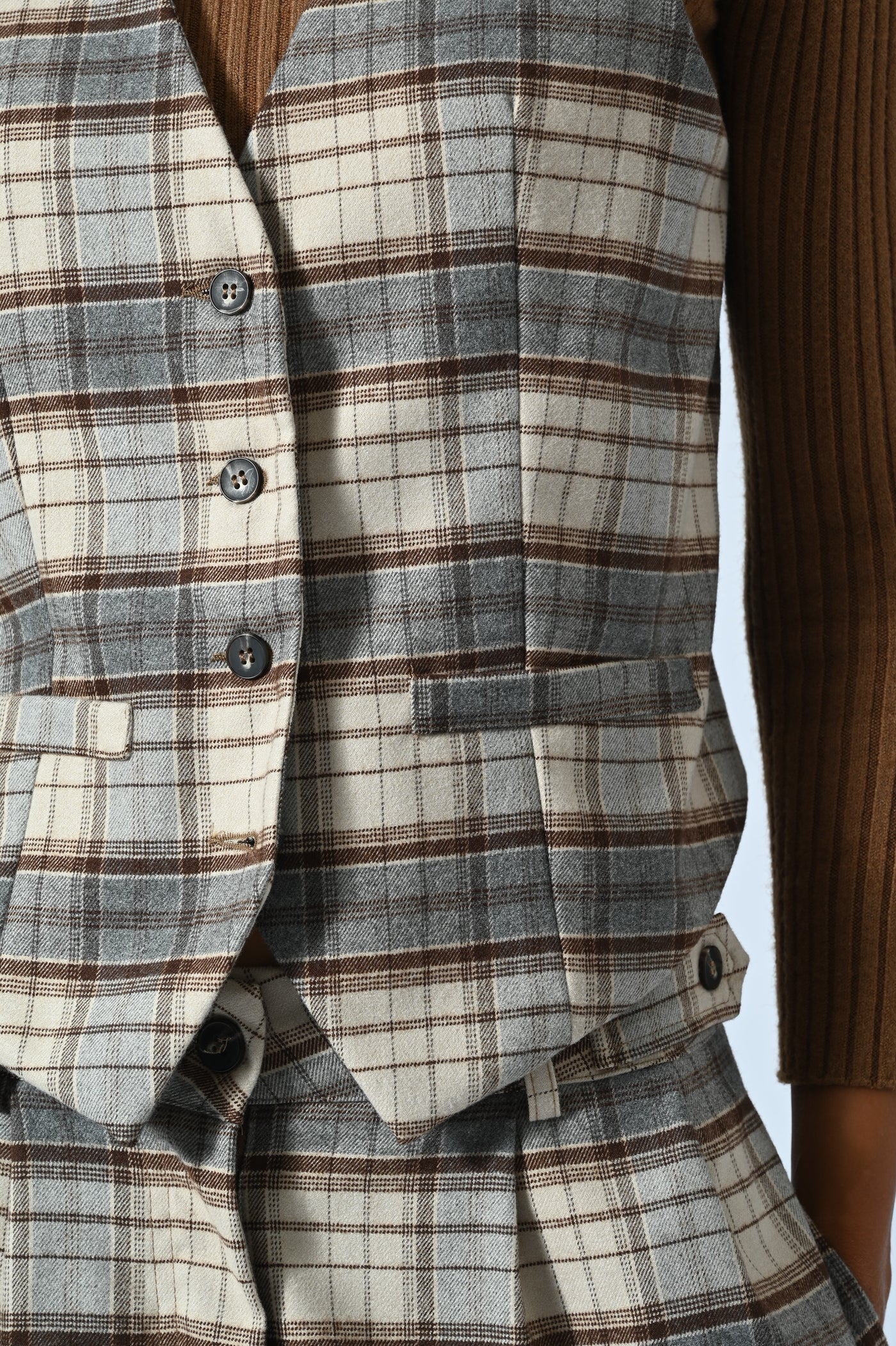 GILET FANTASIA CHECK