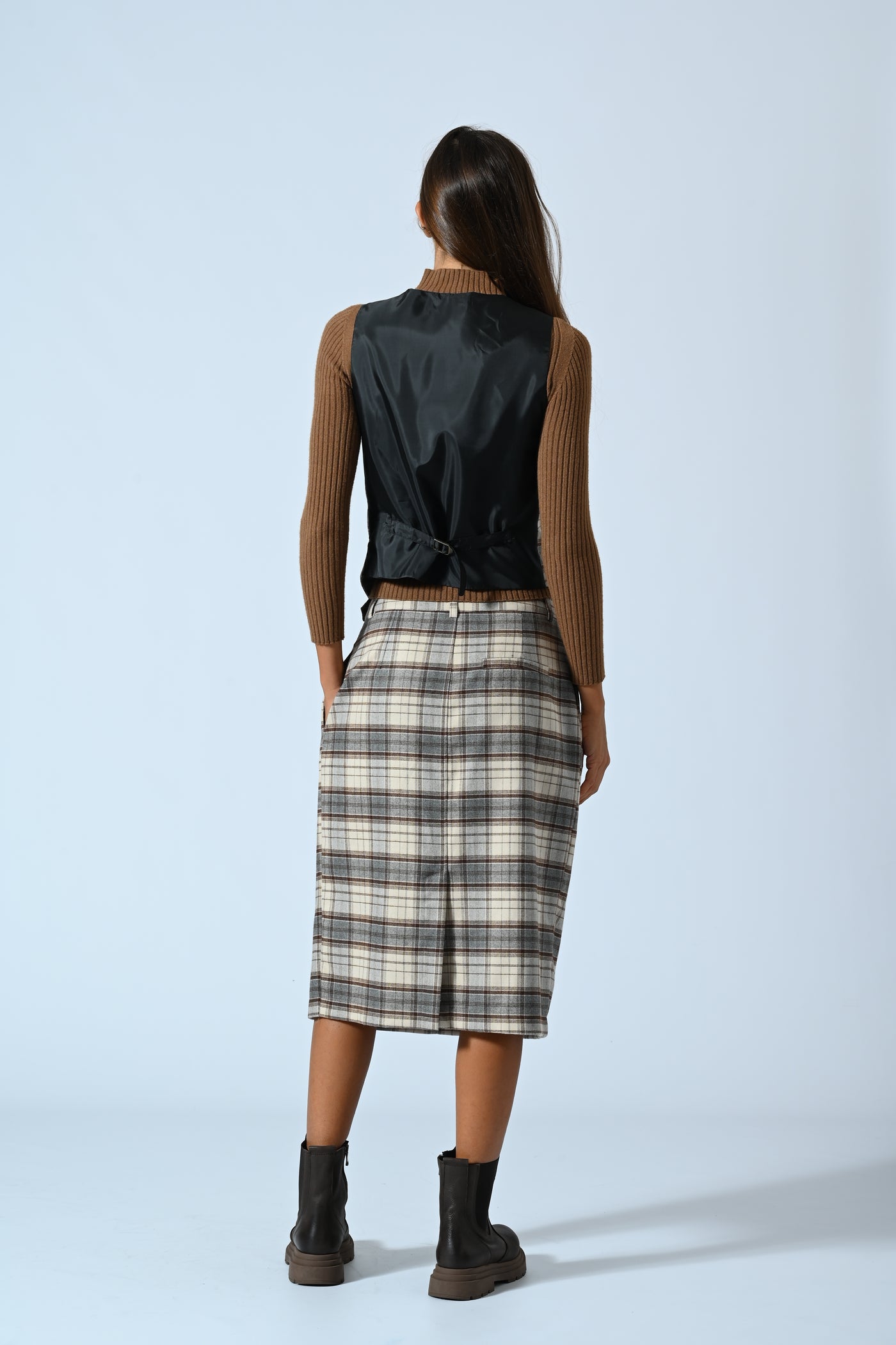 GILET FANTASIA CHECK