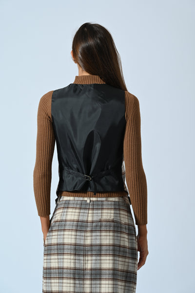 GILET FANTASIA CHECK