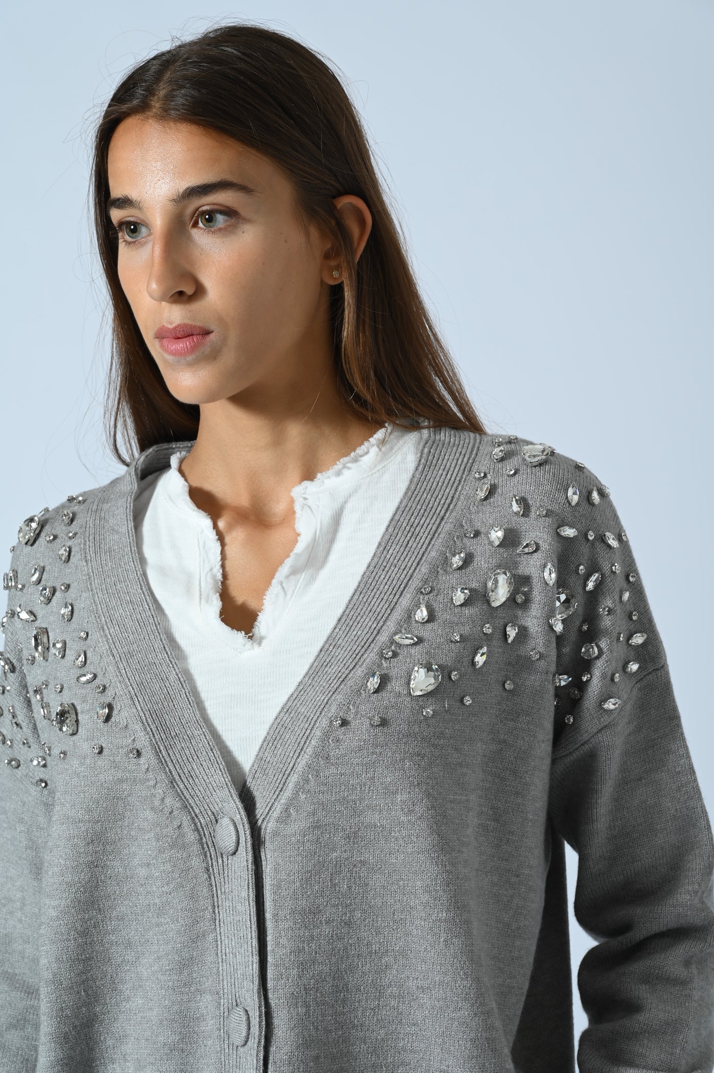 CARDIGAN CABOCHON SPALLE