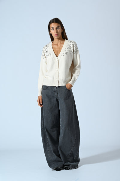 CARDIGAN CABOCHON SPALLE