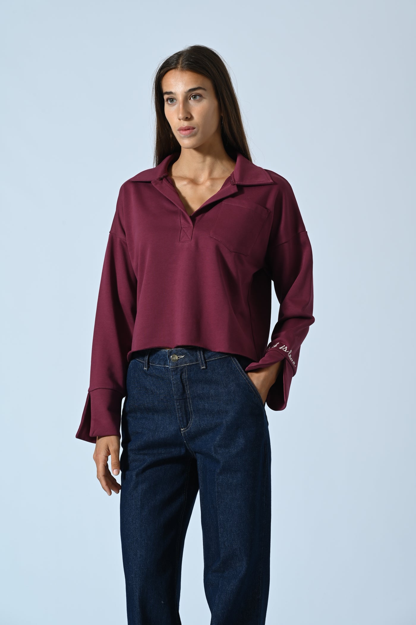 FELPA POLO DERBY CON RICAMO