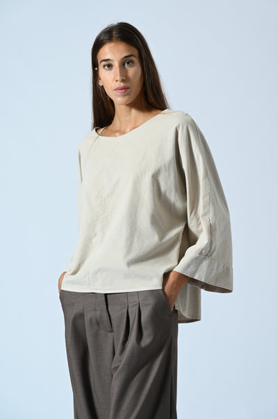 BLUSA IN VELLUTO MANICA AMPIA