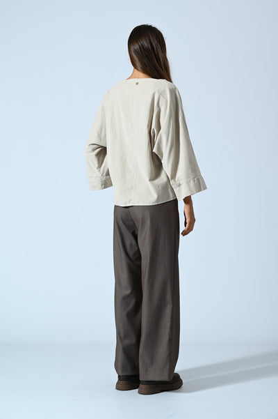 BLUSA IN VELLUTO MANICA AMPIA