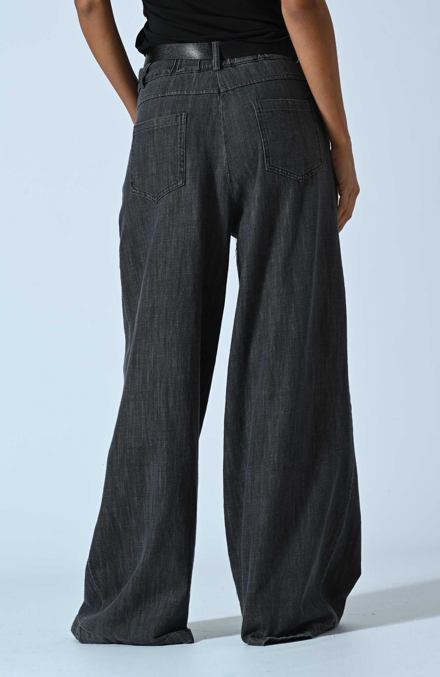 JEANS PALAZZO FIAMM. GRIGIO