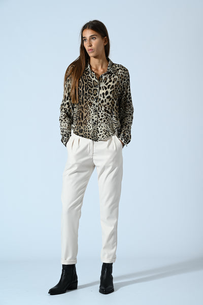 CAMICIA CROPPED ANIMALIER