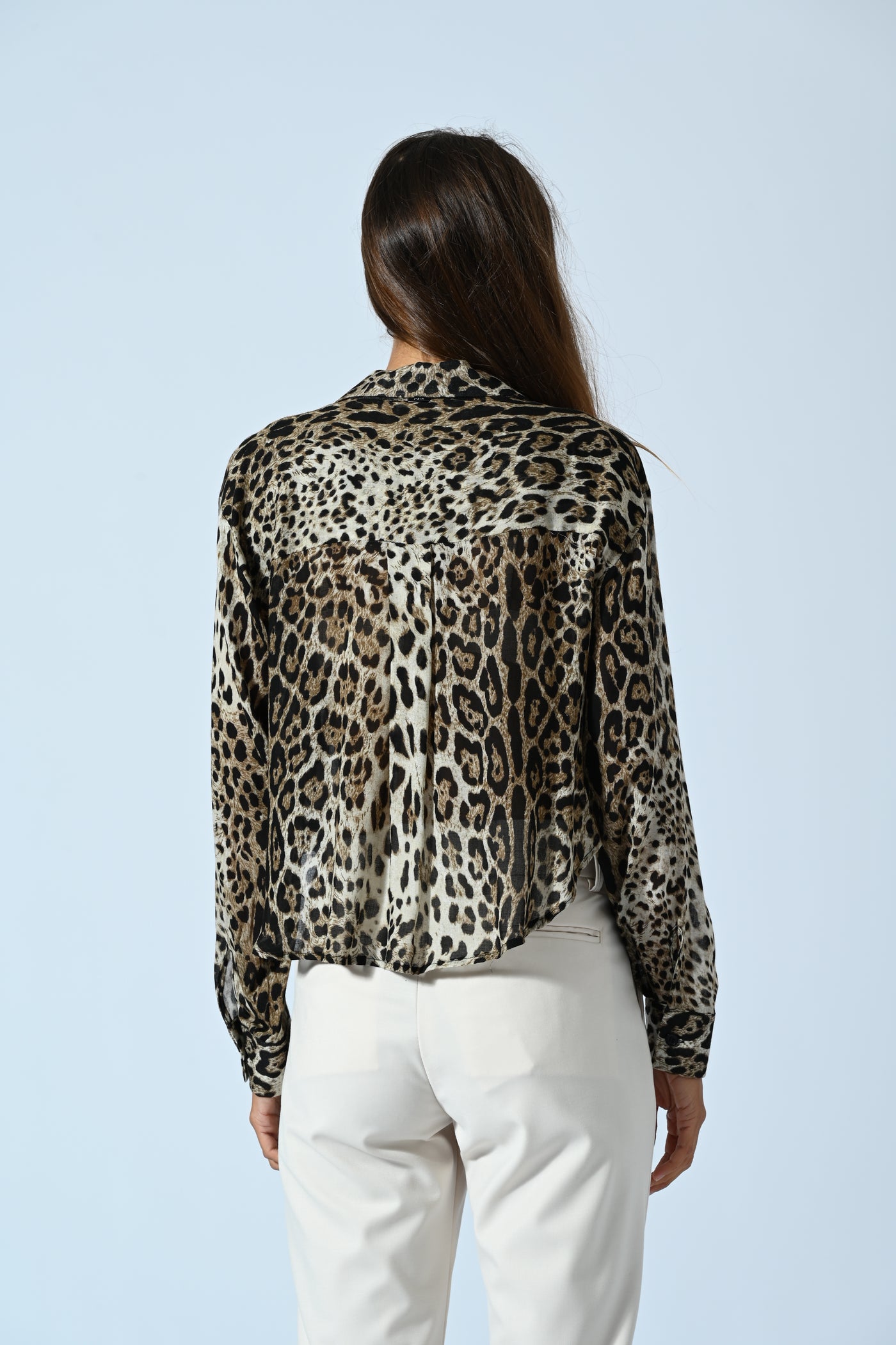 CAMICIA CROPPED ANIMALIER