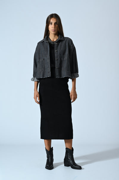 OVERSHIRT DENIM FIAMM. GRIGIO