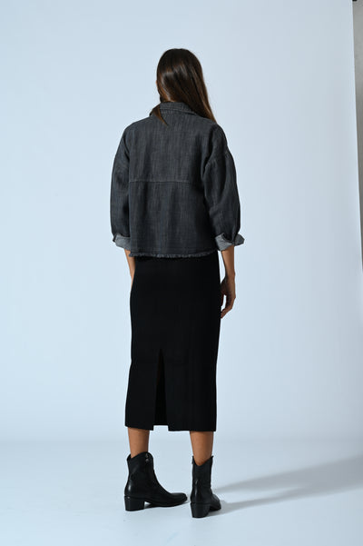 OVERSHIRT DENIM FIAMM. GRIGIO