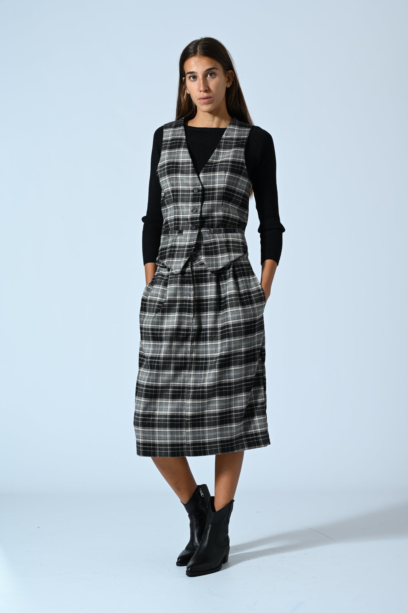 GILET FANTASIA CHECK