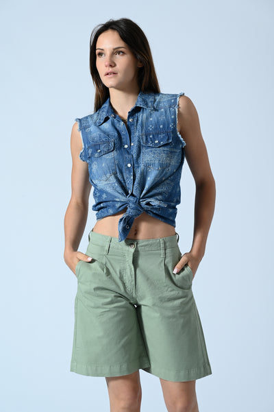 CAMICIA JEANS BANDANA