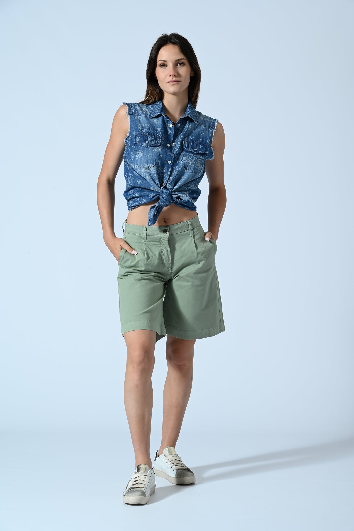 CAMICIA JEANS BANDANA