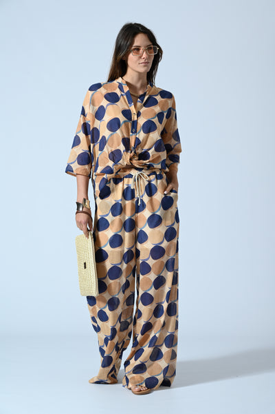 PANT. PALAZZO VOILE FANT. POIS