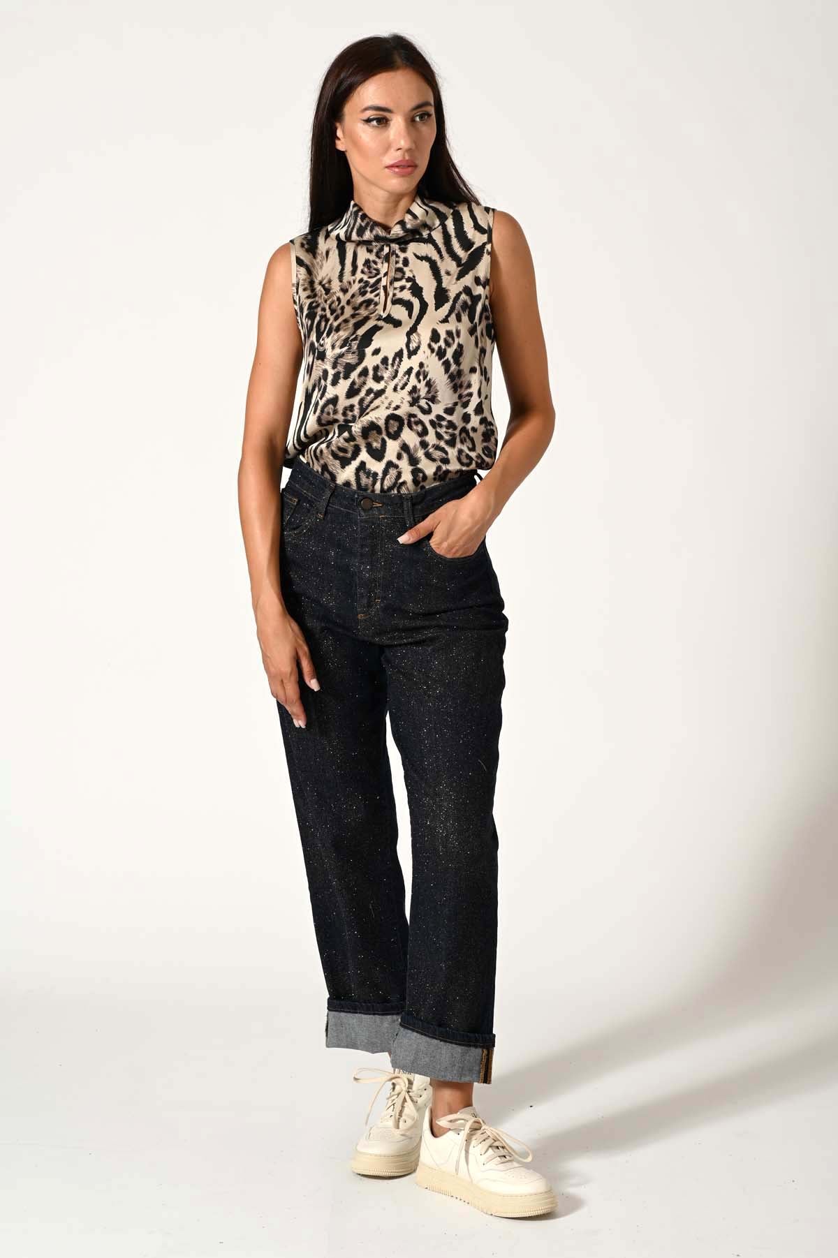 DENIM WIDE LEG GLITTER RISV.