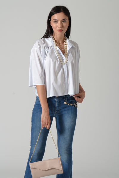 CAMICIA CROPPED PIEGHE POPELI