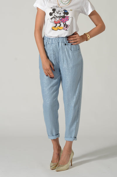 PANT. 5T CHAMBRAY LUREX