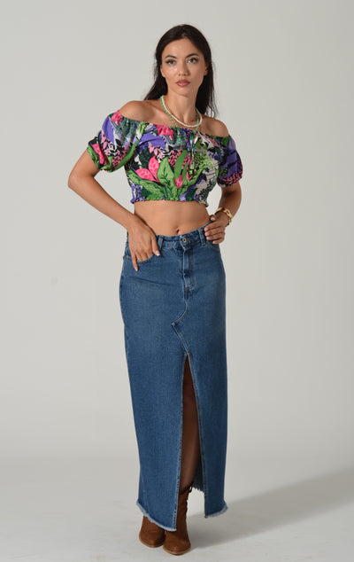 BLUSA CROP FIORE