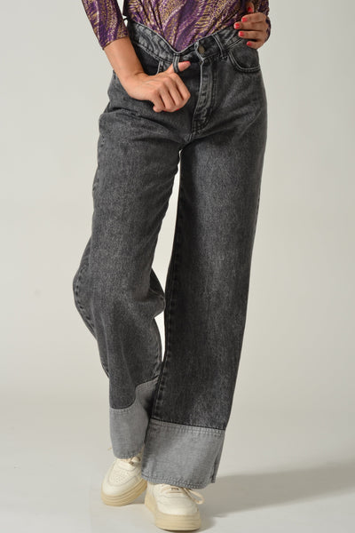 DENIM WIDE LEG MARM. BLOCK