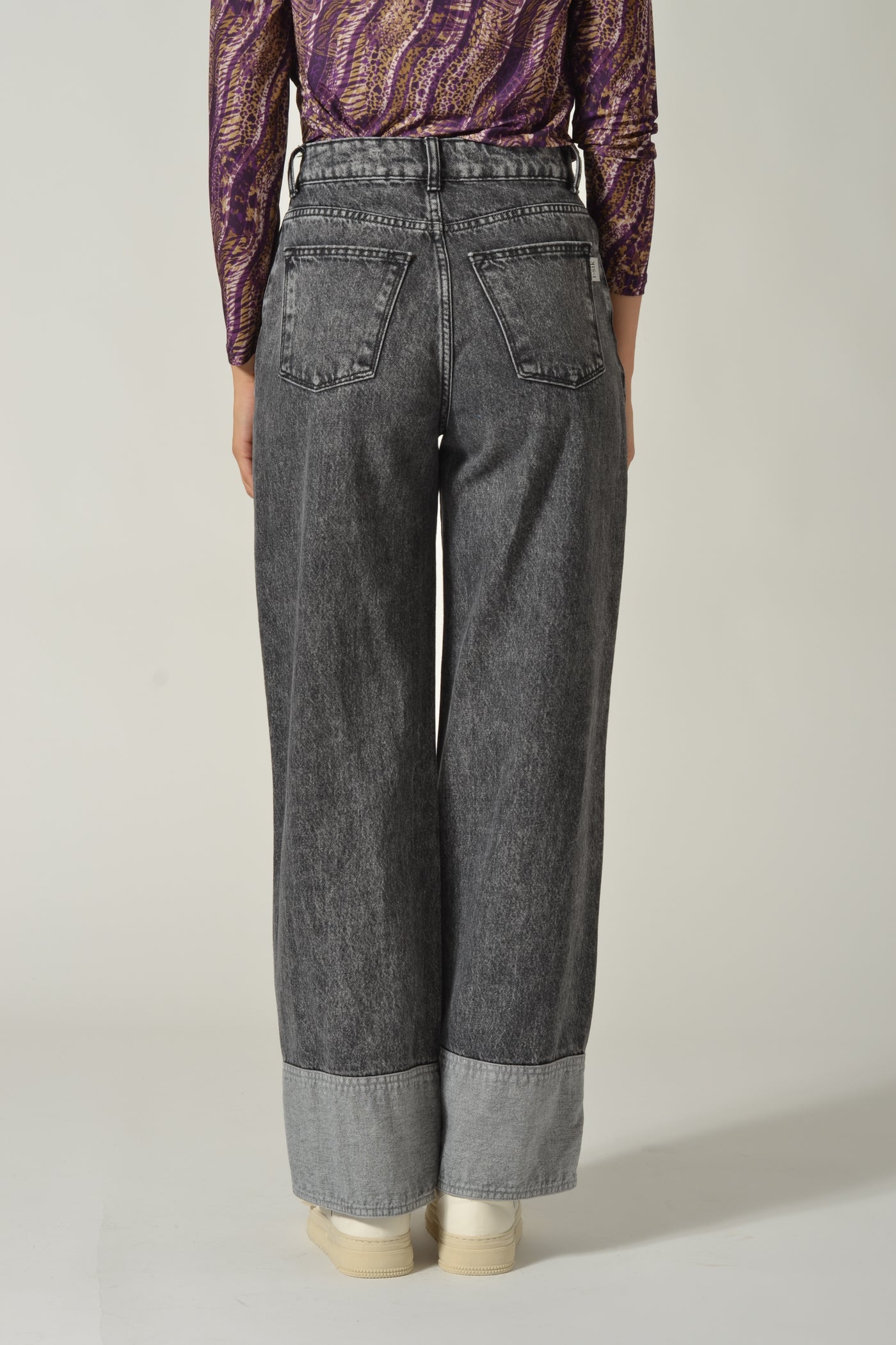 DENIM WIDE LEG MARM. BLOCK