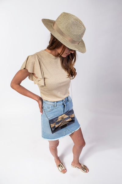 T-SHIRT ROUGE COSTINA LUREX