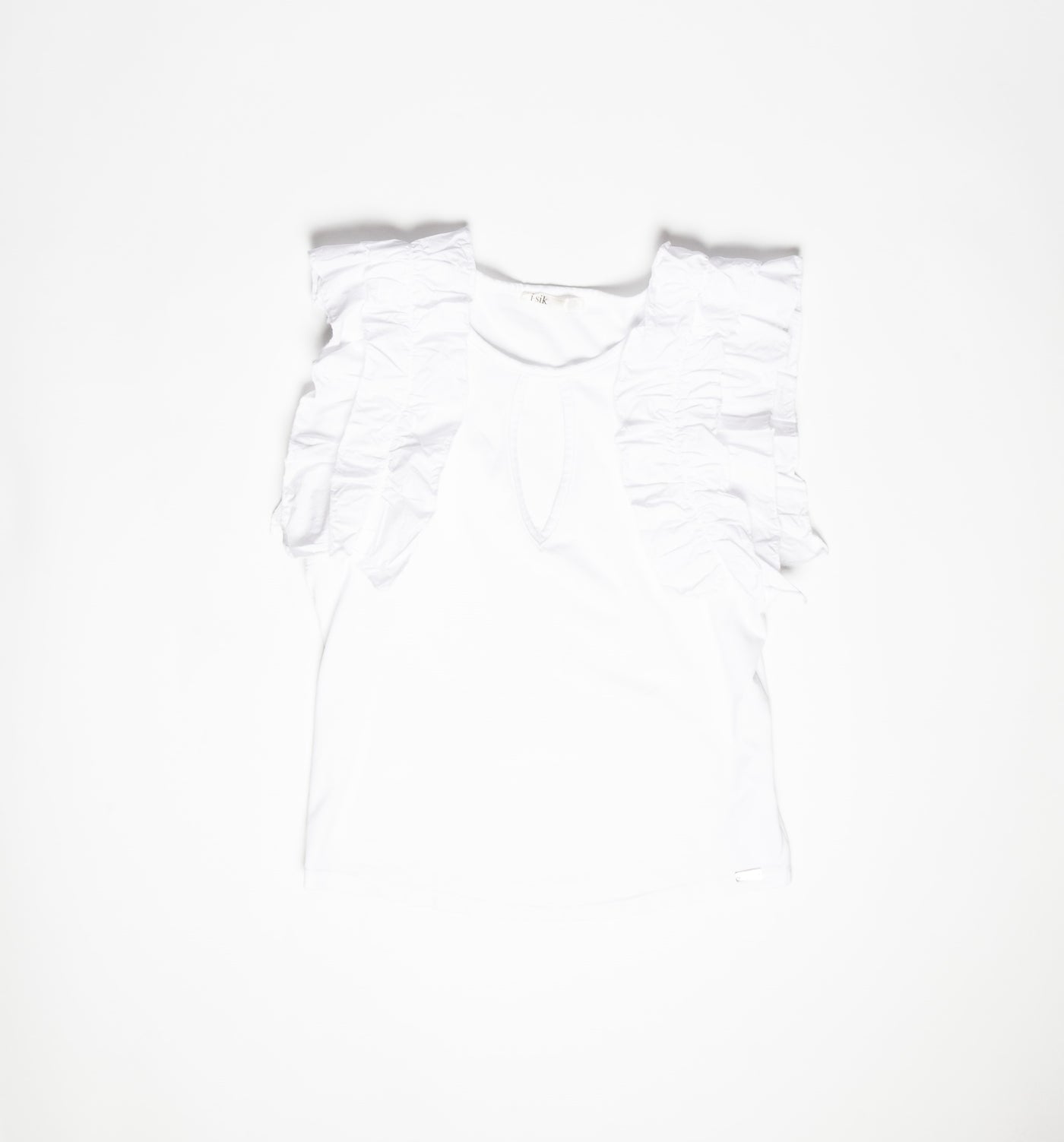 TOP COTONE SPALLE ROUGE