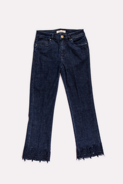 JEANS TROMBETTA SPACCO PIZZO