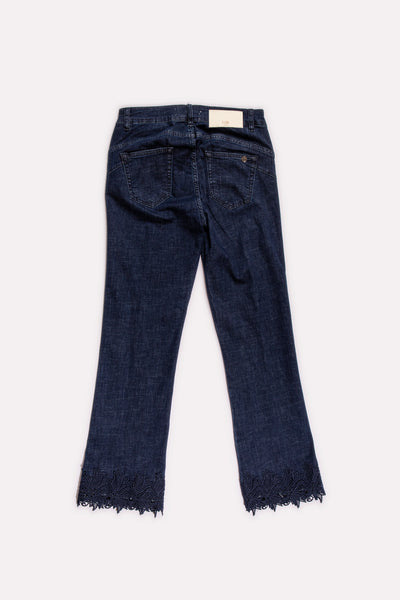 JEANS TROMBETTA SPACCO PIZZO