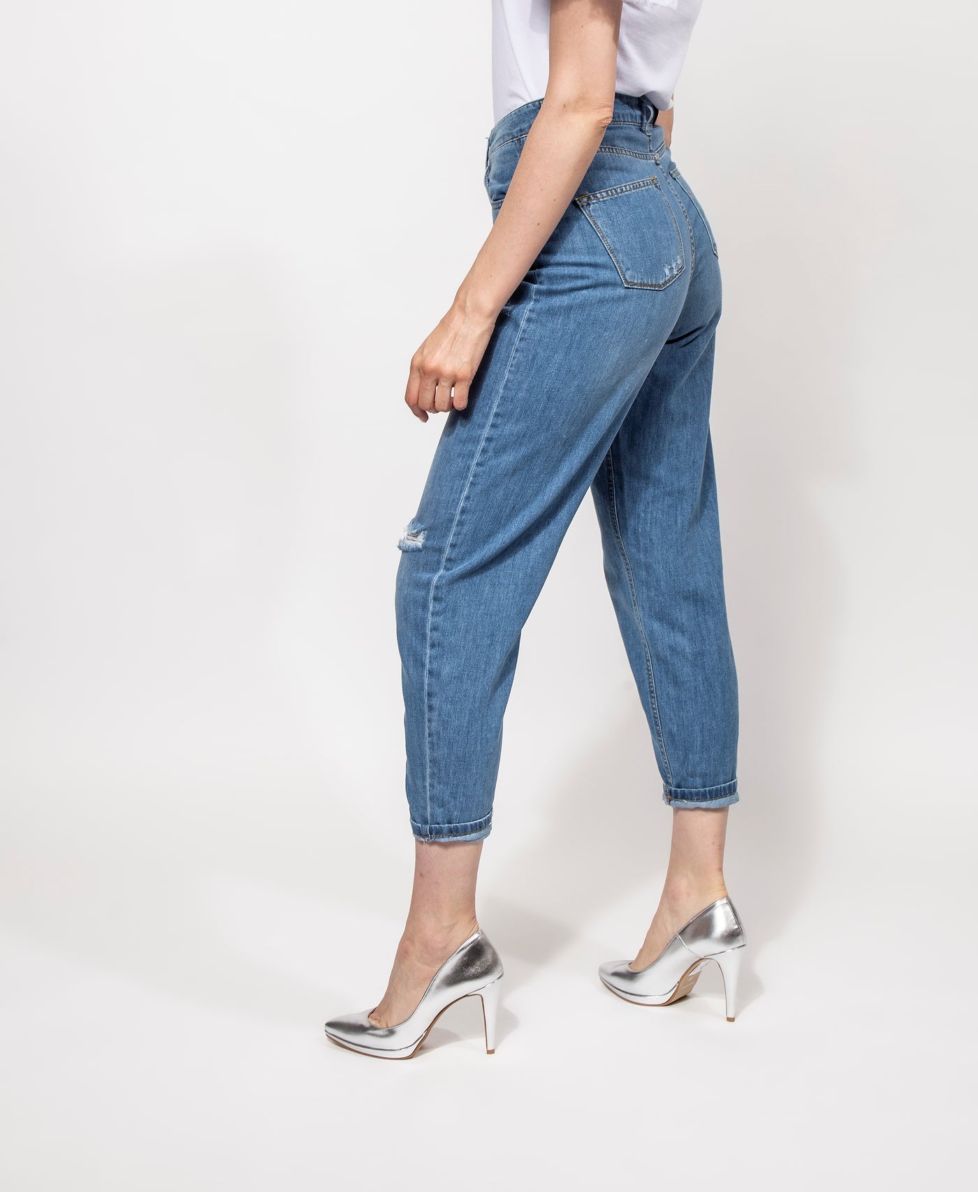 JEANS BOY-FIT CHIARO ROTTURE